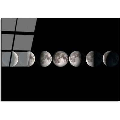 Skleněný obraz 100x70 cm Moon Phases – Wallity