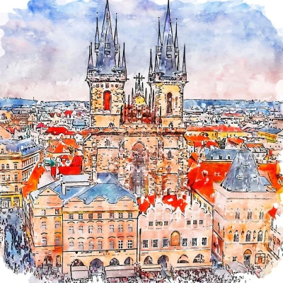 Obraz 90x90 cm Prague – Fedkolor