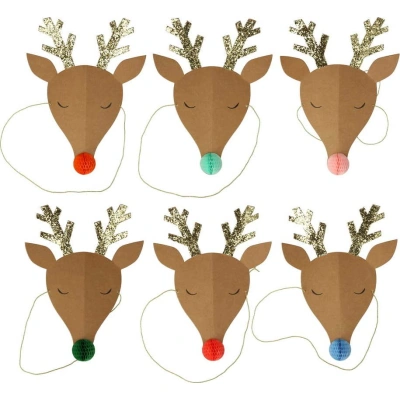 Párty čepičky v sadě 6 ks Reindeer – Meri Meri