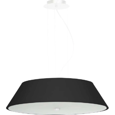 Černé závěsné svítidlo se skleněným stínidlem ø 60 cm Hektor – Nice Lamps