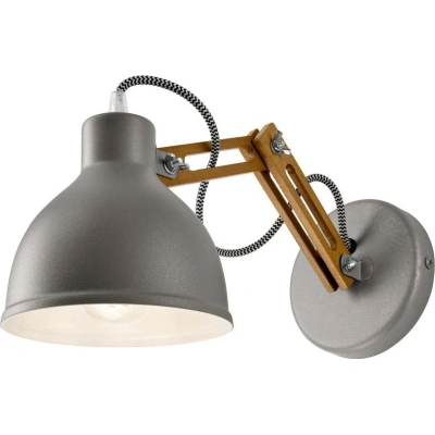 Šedá nástěnná lampa LAMKUR Marcello