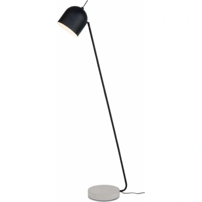 Černo-šedá stojací lampa s kovovým stínidlem (výška 147 cm) Madrid – it's about RoMi