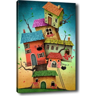 Obraz Tablo Center Tree Houses, 40 x 60 cm