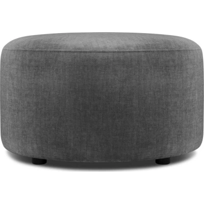 Šedý sametový puf Mazzini Sofas Debbie, ø 68 cm