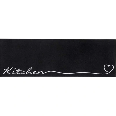 Černý běhoun Zala Living Kitchen, 50 x 150 cm