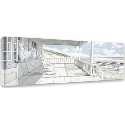 Obraz Styler Canvas Watercolor House On The Beach, 60 x 150 cm