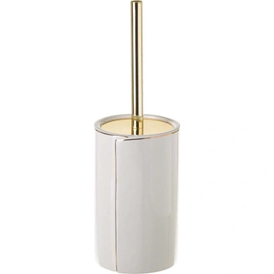 Bílá keramická WC štětka Gold Lining – Casa Selección
