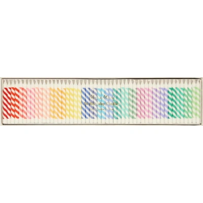 Dortové svíčky v sadě 50 ks Rainbow Striped Mini – Meri Meri