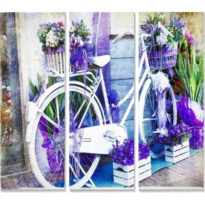 Obrazy v sadě 3 ks 20x50 cm Lavender – Wallity