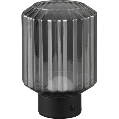 Černo-šedá stmívatelná LED stolní lampa se skleněným stínidlem (výška 19,5 cm) Lord – Trio