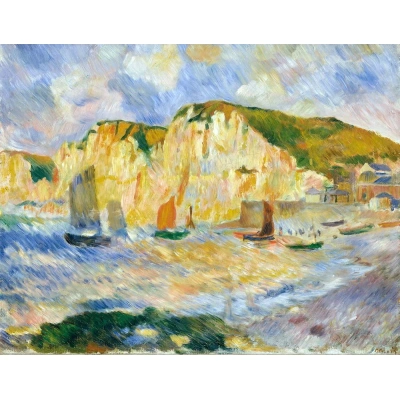 Reprodukce obrazu Auguste Renoir - Sea and Cliffs, 90 x 70 cm