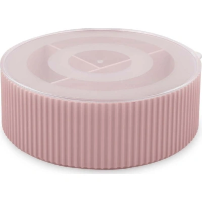 Růžový plastový koupelnový organizér na kosmetiku – Mioli Decor