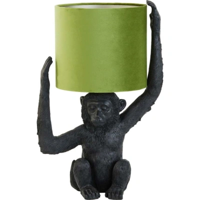 Zeleno-černá stolní lampa (výška 51 cm) Monkey – Light & Living