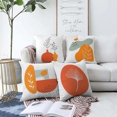 Sada 4 povlaků na polštáře Minimalist Cushion Covers Glam, 55 x 55 cm