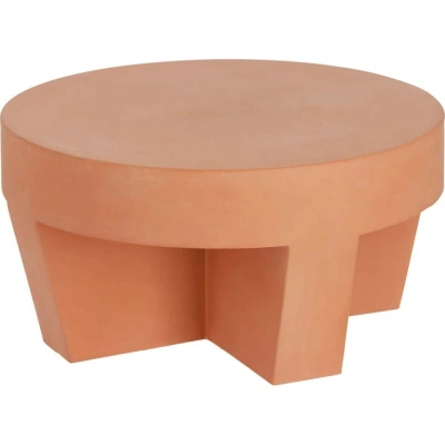 Terakotový odkládací stolek Kave Home Vilena, ⌀ 60 cm
