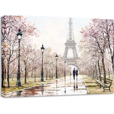 Obraz Styler Canvas Watercolor Paris Melancholy, 85 x 113 cm