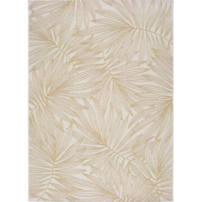 Béžový venkovní koberec Universal Hibis Leaf, 160 x 230 cm