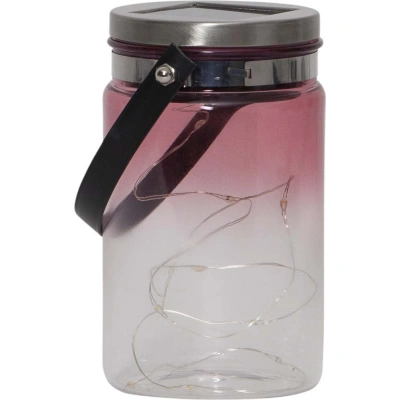 Venkovní solární lucerna Star Trading Tint Lantern Pink, výška 15 cm