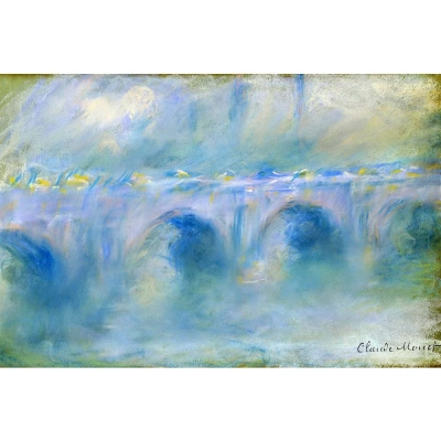 Reprodukce obrazu Claude Monet - Le Pont de Waterloo, 90 x 60 cm