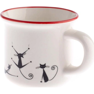 Porcelánový hrnek Dakls Cats Lilian, 75 ml