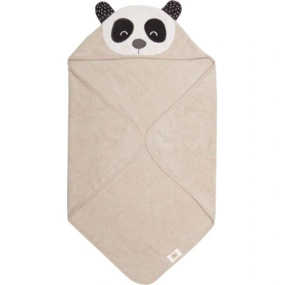 Béžový dětský ručník z froté bavlny Södahl Panda, 80 x 80 cm
