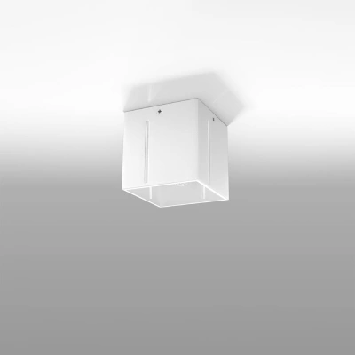 Bílé stropní svítidlo s kovovým stínidlem 10x10 cm Pax – Nice Lamps