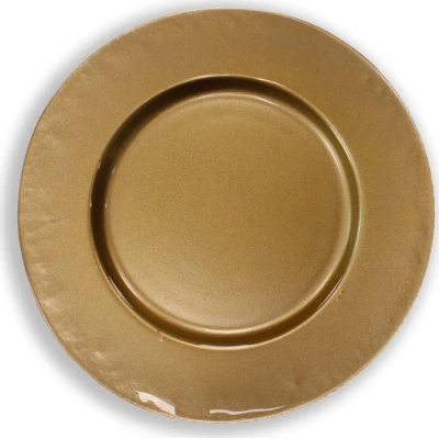 Skleněný talíř ve zlaté barvě Brandani Sottopiatto, ⌀ 32 cm