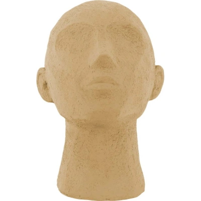 Pískově hnědá dekorativní soška PT LIVING Face Art, výška 22,8 cm