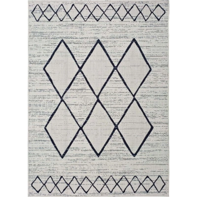 Krémovo-modrý venkovní koberec Universal Elba, 120 x 170 cm
