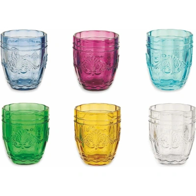 Sada 6 barevných sklenic na vodu VDE Tivoli 1996 Bicchieri Syrah, 235 ml