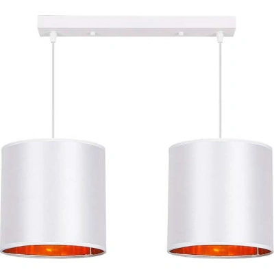 Bílé závěsné svítidlo 20x54 cm Atlanta – Candellux Lighting