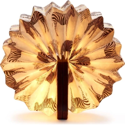 Tmavě hnědá stmívatelná stolní lampa (výška 3,5 cm) Velvet Accordion – Gingko