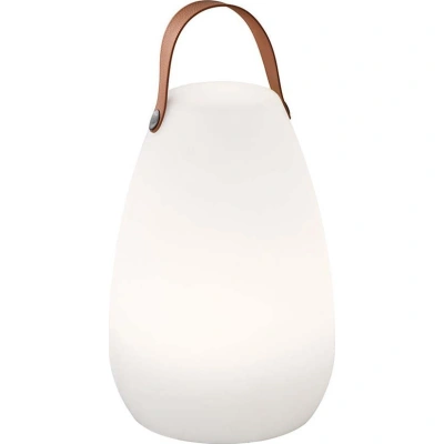 Bílo-hnědá LED stolní lampa (výška 26 cm) Ruby – Fischer & Honsel
