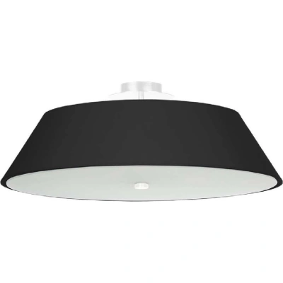 Černé stropní svítidlo se skleněným stínidlem ø 60 cm Hektor – Nice Lamps