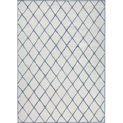 Modro-krémový venkovní koberec NORTHRUGS Malaga, 200 x 290 cm