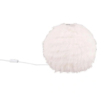 Krémová stolní lampa (výška 24 cm) Furry – Trio