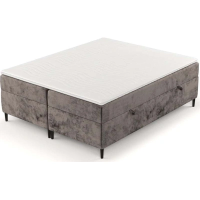 Hnědá boxspring postel s úložným prostorem 160x200 cm Araya – Maison de Rêve