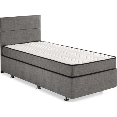 Šedá boxspring postel s úložným prostorem 100x200 cm Silver – Kalune Design