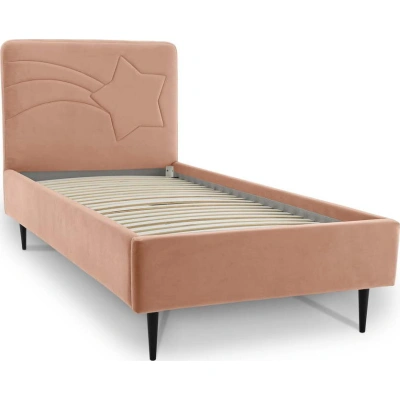 Růžová dětská postel s úložným prostorem 90x200 cm Star – Scandic