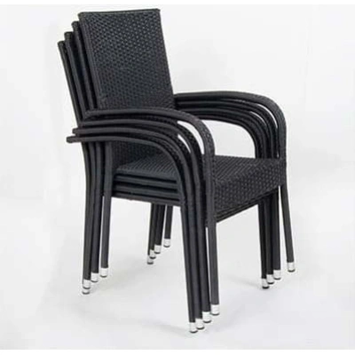 Černé plastové zahradní židle v sadě 4 ks Paris – Bonami Essentials