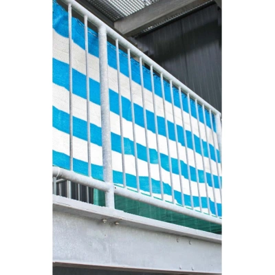 Bílo-modrá plastová balkonová zástěna 500x90 cm – Garden Pleasure