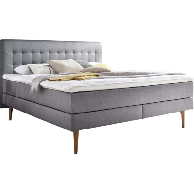 Světle šedá boxspring postel 160x200 cm Massello – Meise Möbel