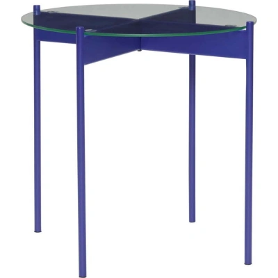Kulatý odkládací stolek se skleněnou deskou ø 45 cm Beam – Hübsch