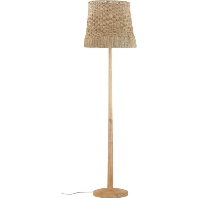 Stojací lampa v přírodní barvě s ratanovým stínidlem (výška 160 cm) Kakasi – Bloomingville