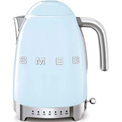 Světle modrá rychlovarná konvice z nerezové oceli 1,7 l Retro Style – SMEG