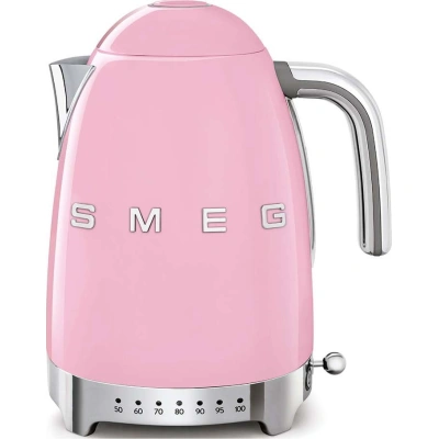 Růžová rychlovarná konvice z nerezové oceli 1,7 l Retro Style – SMEG