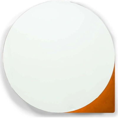 Kovová závěsná koupelnová skříňka v cihlové barvě se zrcadlem 35x35 cm Sonnet – Spinder Design
