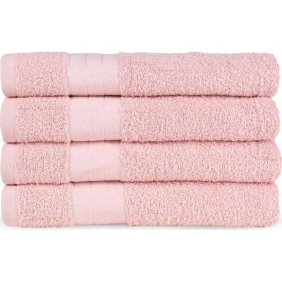 Růžové froté bavlněné ručníky v sadě 4 ks 50x100 cm – Good Morning