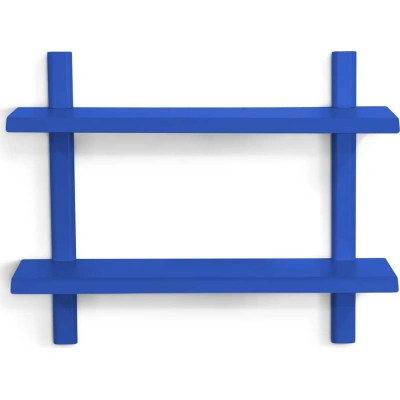 Modrá patrová kovová police 60 cm Hola – Spinder Design