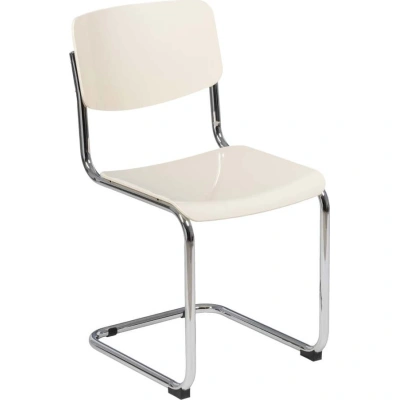 Bílé jídelní židle v sadě 4 ks Chrome – Ixia